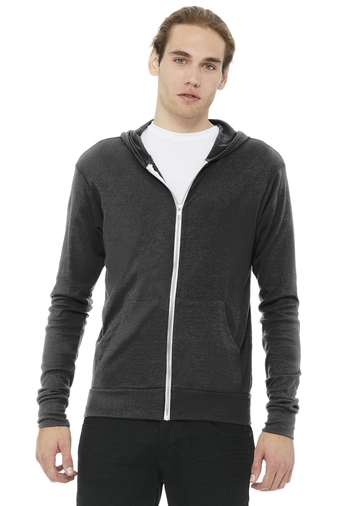 BC3939 SALE Bella+Canvas Â® Unisex Triblend Full-Zip Lightweight Hoodie