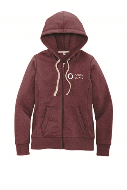 District Women's Felt Logo Re-Fleece Full-Zip Hoodie