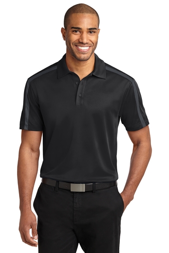 K547 Port AuthorityÂ® Silk Touchâ„¢ Performance Colorblock Stripe Polo