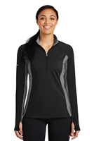 Sport-Tek Ladies Sport-Wick Stretch Contrast 1/2-Zip Pullover