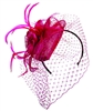 Jeanne Simmons- Tear Drop Sinamay Fascinator w/ Veil