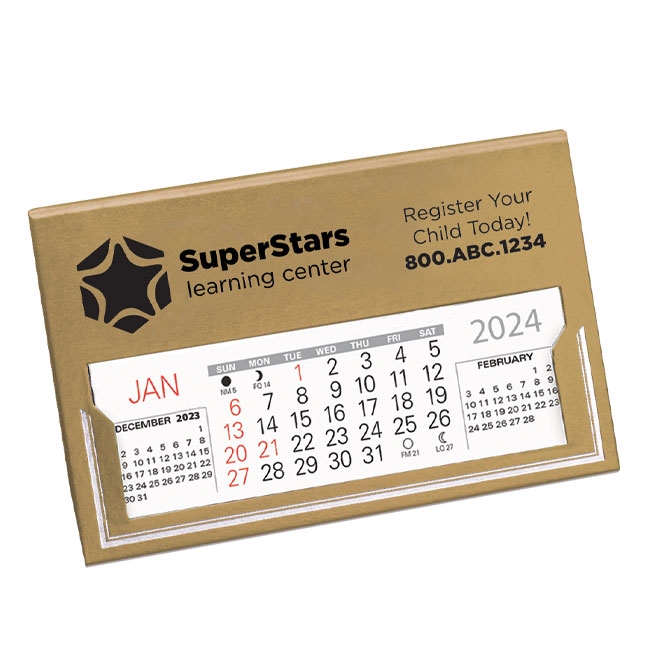 17-21G Mayor Desk Calendar (Gold)