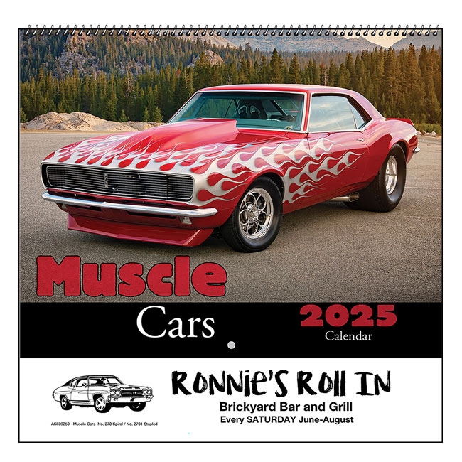 35-870 Muscle Cars Wall Calendar