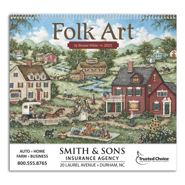 41-70 Folk Art Wall Calendar