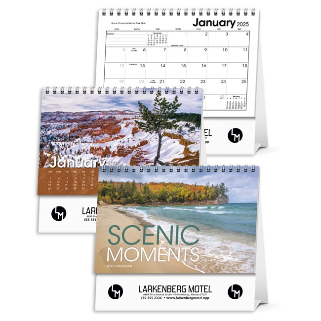 61-41 Scenic Moments Large Desk Calendar