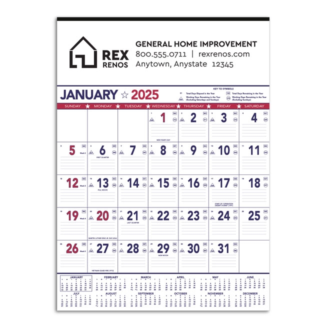 61-70 Contractor Memo Wall Calendar