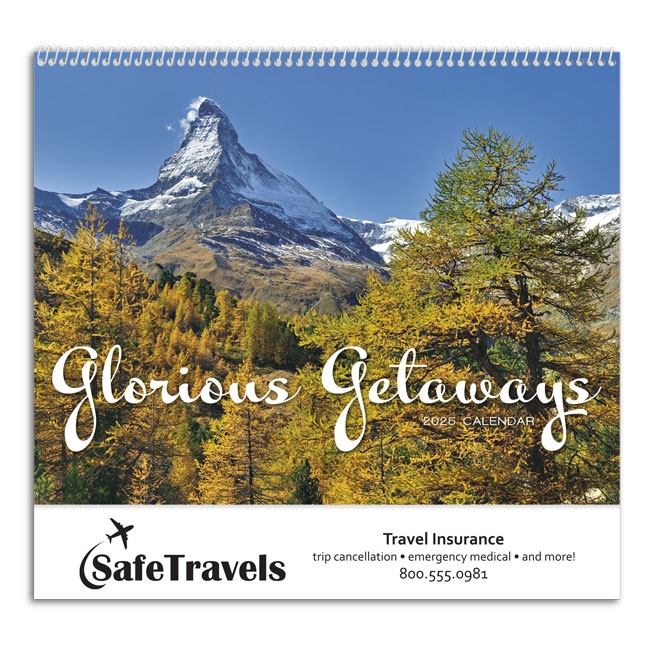 61-825 Glorious Getaways Wall Calendar