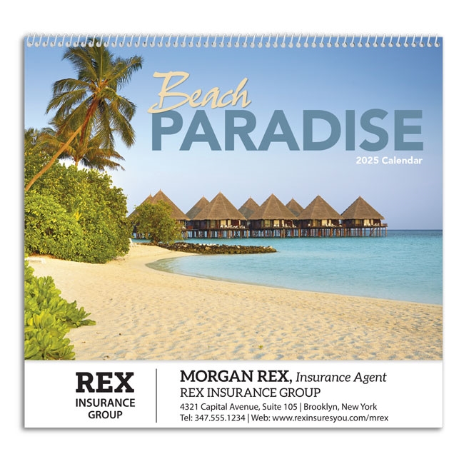 61-868 Beach Paradise Wall Calendar