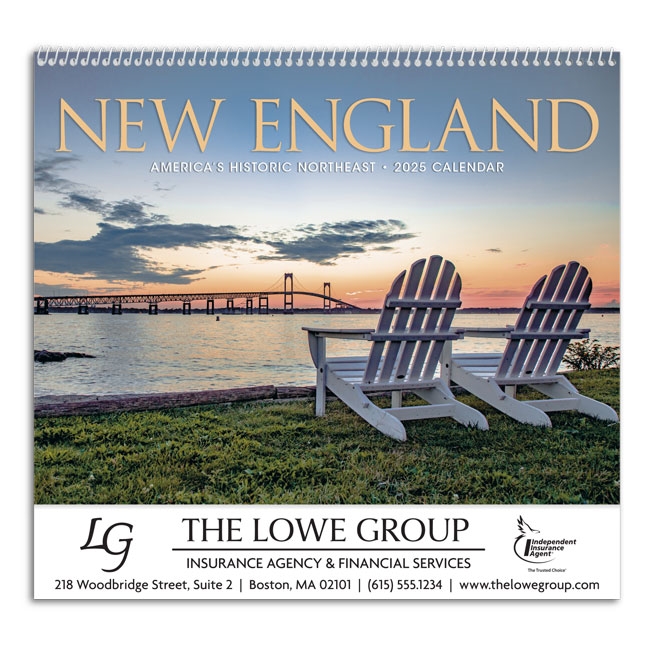 61-NE New England Wall Calendar