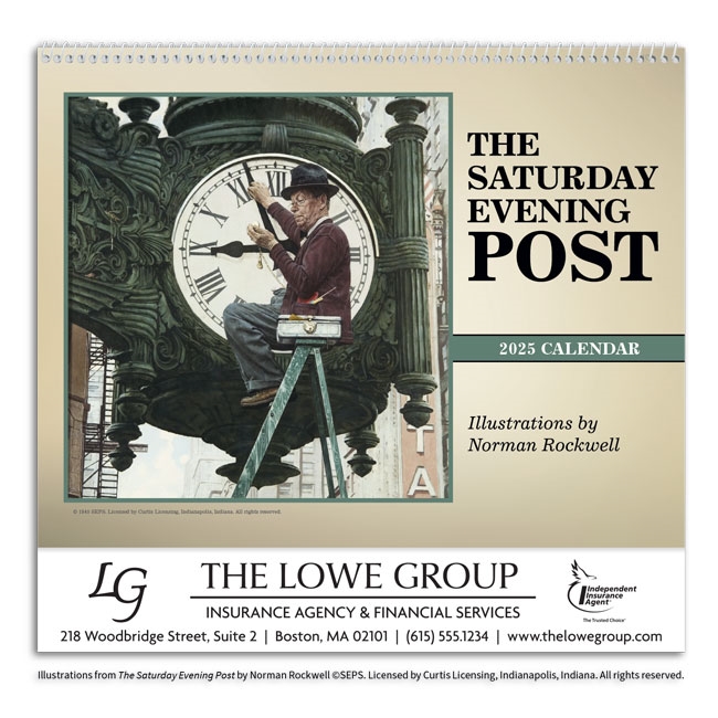 74-74 The Saturday Evening Post - Norman Rockwell Wall Calendar