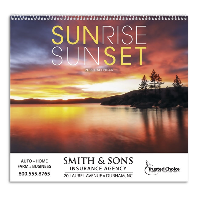 74-75 Sunrise Sunset Wall Calendar