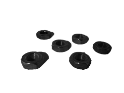 7/16" Left Hand Aluminum Jamnut-Black - 10 Pack