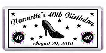 Birthday Sparkle Shoe Candy Bar