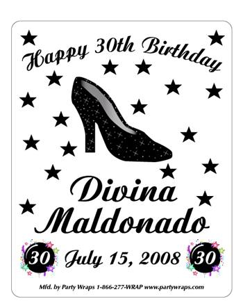 Birthday Sparkle Shoe Label