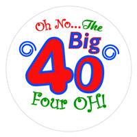 Birthday Big 40 Label