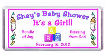 Baby Shower Rattle Border Candy Bar