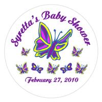 Baby Shower Butterfly Label