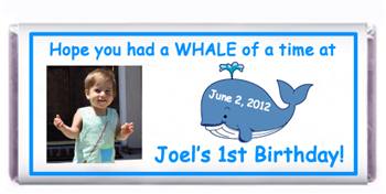 Childrens Birthday Whale Candy Bar