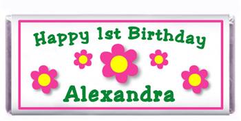 Childrens Birthday Daisy Dots Candy Bar