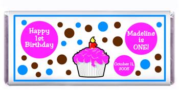 Childrens Birthday Cupcake Polka Dot Candy Bar