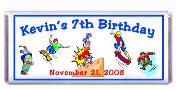 Childrens Birthday Skateboard Candy Bar