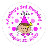 Childrens Birthday Girl Label