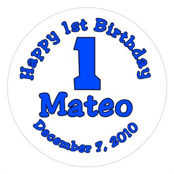 Childrens Birthday 1st  Label