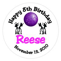 Childrens Birthday Disco Label