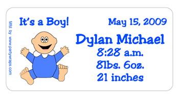 Birth Announcement Baby Label