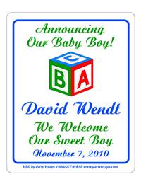 Birth Announcement Baby Block