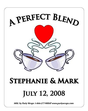 Bridal Shower Coffee Cups Label