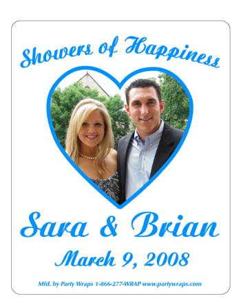 Bridal Shower Photo Heart Label