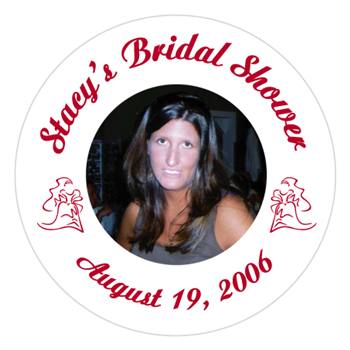 Bridal Shower Silhoulette Photo Label