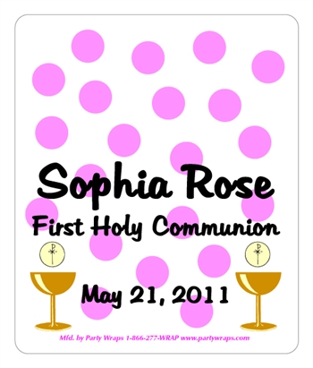 Communion Polka Dots M&M Tube