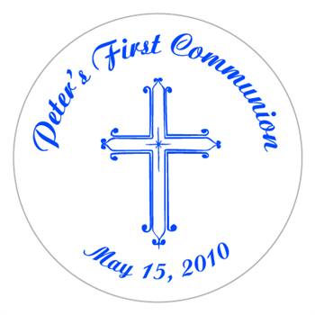 Communion Cross Label