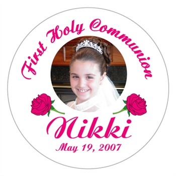 Communion Roses Label