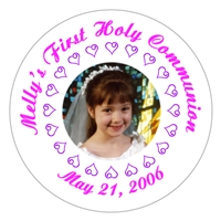 Communion Photo Heart Lollipop