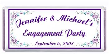 Engagement Purple & Teal Rose Candy Bar