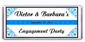 Engagement Scroll Ribbon Candy Bar