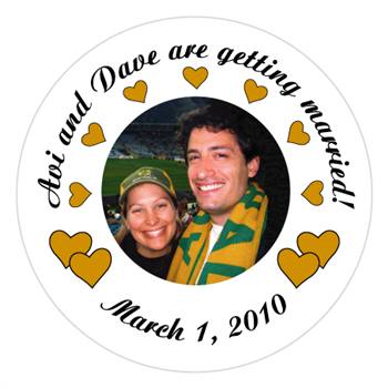 Engagement Heart Photo Label