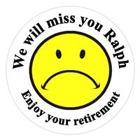 Retirement Sad Face Label