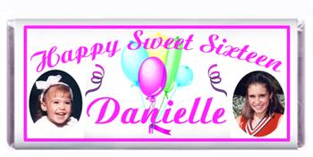 Sweet 16 Photo Balloon Streamers Candy Bar