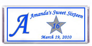 Sweet 16 Initial Candy Bar