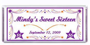 Sweet 16 Star Spray Candy Bar