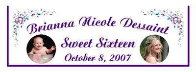 Sweet 16 Photo Purple & Teal Googie Bag Top