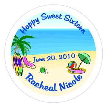 Sweet 16 Beach Label