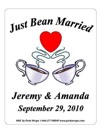 Wedding Coffee Cups Label