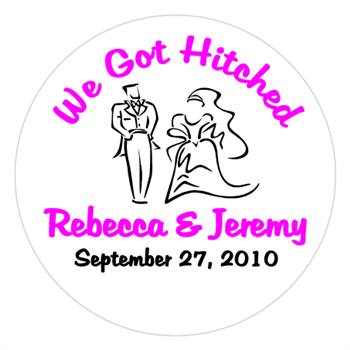 Wedding Bride & Groom Label