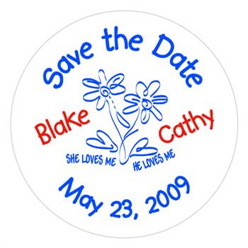 Wedding Save The Date Label