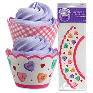 Candy Hearts Cupcake Wrapper